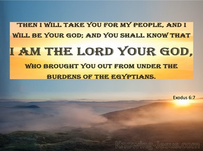 Exodus 6:7 The Lord Your God (brown)